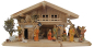 Preview: Traditionelle Weihnachtskrippe Roth inkl. 12-tlg. Figurensatz K 650-9, Maße Krippe: ca. 50 x 20 x 26 cm
